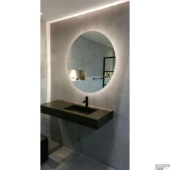BWS Badkamerspiegel | Spark | Rond | Met LED Verlichting | 60cm -Grohe Verkoopwinkel 33768 100131 ronde badkamerspiegel led bws spark 60 cm 2
