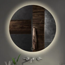 BWS Badkamerspiegel | Spark | Rond | Met LED Verlichting | 60cm -Grohe Verkoopwinkel 33768 100131 ronde badkamerspiegel led bws spark 60 cm 3