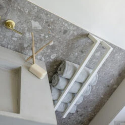 BWS Handdoekenrek Industrieel | 60x12.5x12.5cm | Mat Wit -Grohe Verkoopwinkel 33768 110714 handdoekenrek klein bws industrieel 60x12.5x12.5 cm mat wit 3