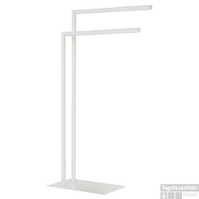Handdoekrek 2-armig Sealskin Tube Wit 4 Handdoekrek 2-armig Sealskin Tube Wit - Afbeelding 2