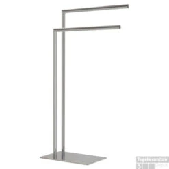 Handdoekrek 2-armig Vrijstaand Sealskin Tube Chroom
