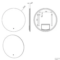 BWS Badkamerspiegel | Spark | Rond | Met LED Verlichting | 60cm -Grohe Verkoopwinkel 38.4400