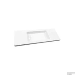 Wastafel Best Design Slim 100x35x5 Cm Hoogglans Wit (zonder Kraangat)