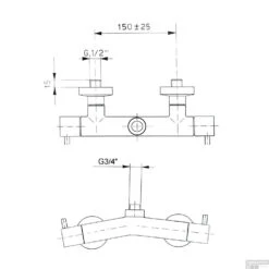 Opbouw Douchekraan Sapho Airtech Mengkraan Boven 2-knop Chroom -Grohe Verkoopwinkel 486r opbouw douchekraan sapho airtech mengkraan 2 knop chroom 2