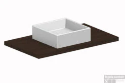 B&w-luxury Daring Opzetwastafel Vierkant 39x39 Cm. Zonder Kraangat Wit