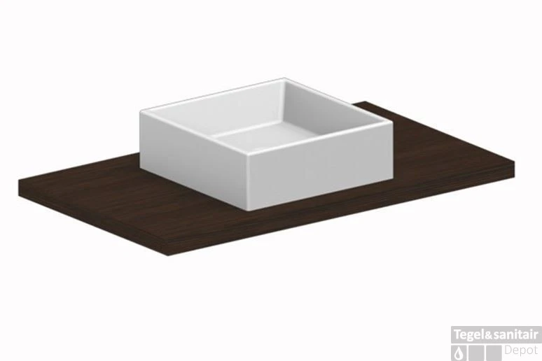 B&w-luxury Daring Opzetwastafel Vierkant 39x39 Cm. Zonder Kraangat Wit 3 B&w-luxury Daring Opzetwastafel Vierkant 39x39 Cm. Zonder Kraangat Wit