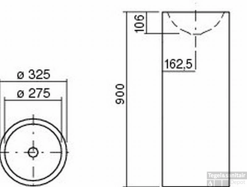 Alape Wt Serie Wastafel 32,5x90cm.vrijstaand/m/afv/bev.z/krg Z/ov Wit 3 Alape Wt Serie Wastafel 32,5x90cm.vrijstaand/m/afv/bev.z/krg Z/ov Wit - Afbeelding 2