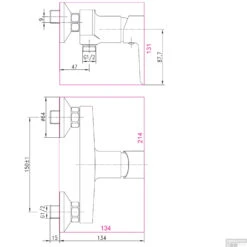 Douchekraan Allibert Vision Opbouw Mengkraan Chroom -Grohe Verkoopwinkel 822047 tech tech