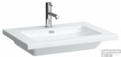 Laufen Living Square Meubelwastafel 65x48 Cm. 1x Kraangat M/overloop Wit
