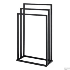 Handdoekrek Sealskin Tube Vrijstaand Zwart