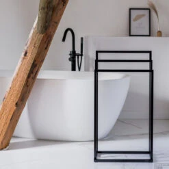 Handdoekrek Sealskin Tube Vrijstaand Zwart -Grohe Verkoopwinkel 8720553004226 5