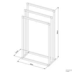 Handdoekrek Sealskin Tube Vrijstaand Zwart -Grohe Verkoopwinkel 8720553004226 8