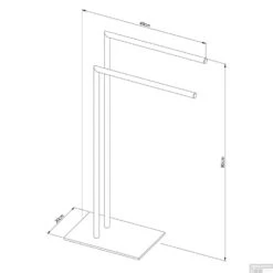 Handdoekrek Sealskin Tube 2-armig Vrijstaand Zwart -Grohe Verkoopwinkel 8720553004233 5