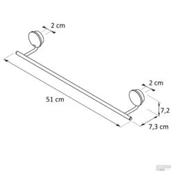 Handdoekrek Geesa Opal Chroom 45 Cm -Grohe Verkoopwinkel 917207 02 45 tekening