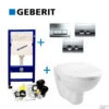 ACTIE | Geberit UP100 Toiletset Compleet Start | Inbouwreservoir | Wandcloset Met Drukplaat -Grohe Verkoopwinkel aktieset geberit up100 toiletset start wandcloset met delta drukplaten 1