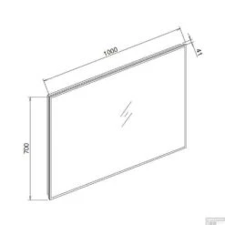 Spiegel Sanilux Mirror Infinity 100x70x4,1 Cm Aluminium Met LED Verlichting En Spiegelverwarming -Grohe Verkoopwinkel aluminium spiegel led infinity 100 tech