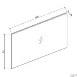 Spiegel Sanilux Mirror Infinity 160x70x4,1 Cm Aluminium Met LED Verlichting En Touch Sensor -Grohe Verkoopwinkel aluminium spiegel led infinity 160 tech