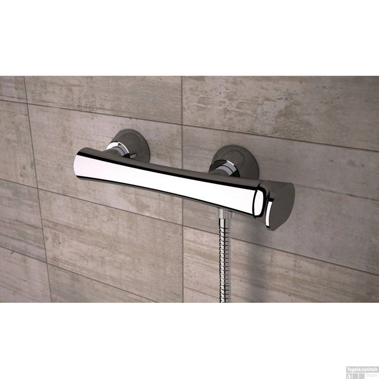 Opbouw Douchekraan Sapho Axamite Mengkraan 1-hendel Rechts 25 Cm Chroom - Afbeelding 3