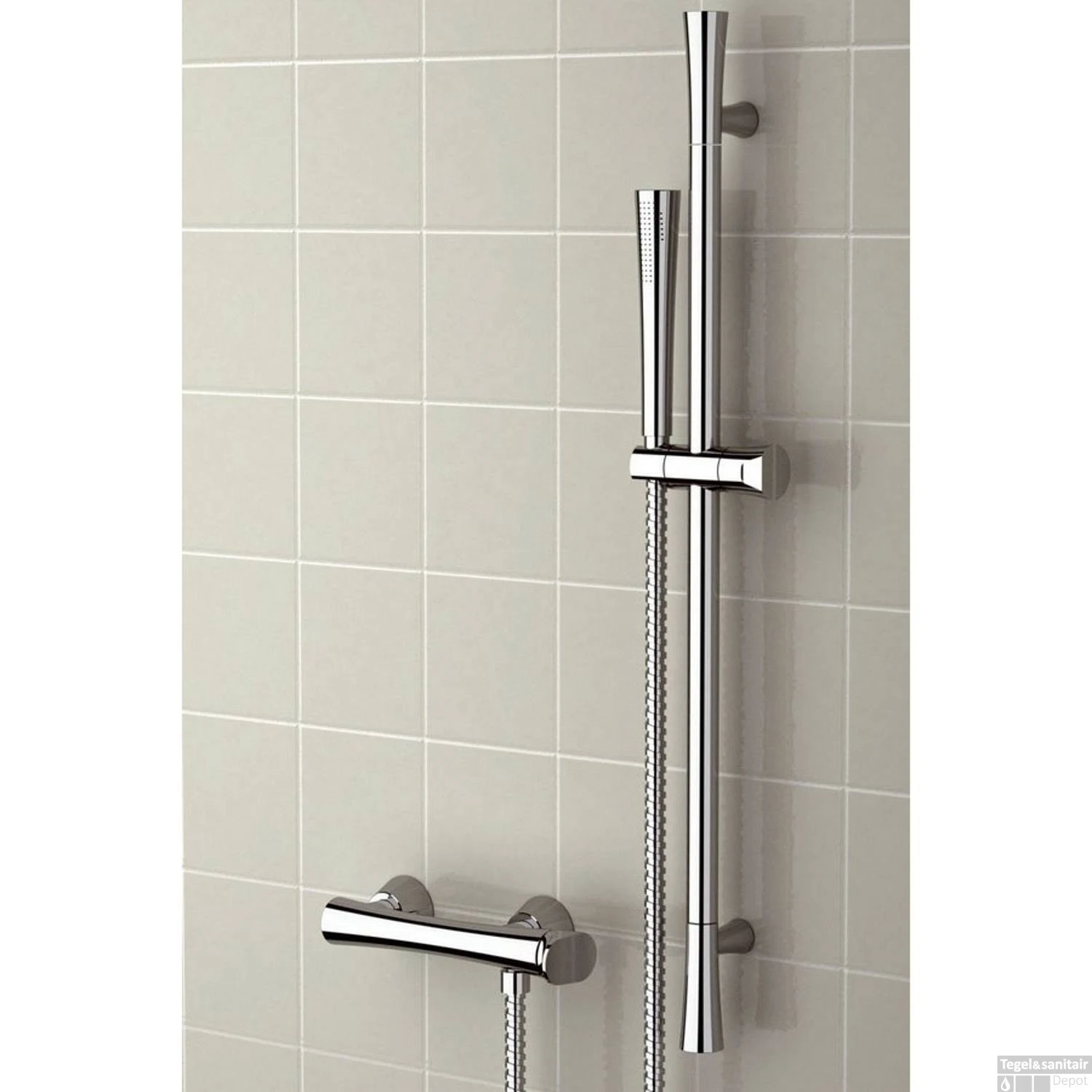 Opbouw Douchekraan Sapho Axamite Mengkraan 1-hendel Rechts 25 Cm Chroom - Afbeelding 2