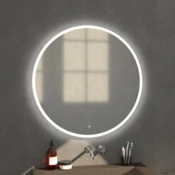 Badkamerspiegel Rond LED Verlichting Rondom Sanitop Edge Ø100 Cm