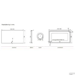 Badkamerspiegel Xenz Garda 60x70cm Met Ledverlichting Boven- En Onderzijde -Grohe Verkoopwinkel badkamerspiegel xenz garda met ledverlichting tech