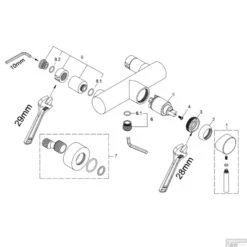 BWS Douchemengkraan Chepri RVS Look -Grohe Verkoopwinkel bws douchemengkraan chepri rvs look tech 2