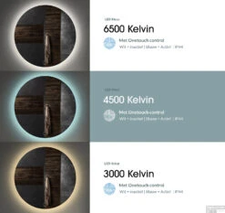 Spiegel Boss & Wessing Star Rond Met LED 120 Cm Mat Wit 9 Spiegel Boss & Wessing Star Rond Met LED 120 Cm Mat Wit -Grohe Verkoopwinkel bws spiegels led kleur 120 mat wit