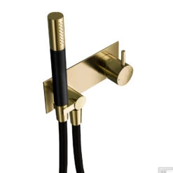 Inbouw Douchemengkraan Hotbath Cobber Incl. Doucheslang En Handdouche Geborsteld Messing PVD