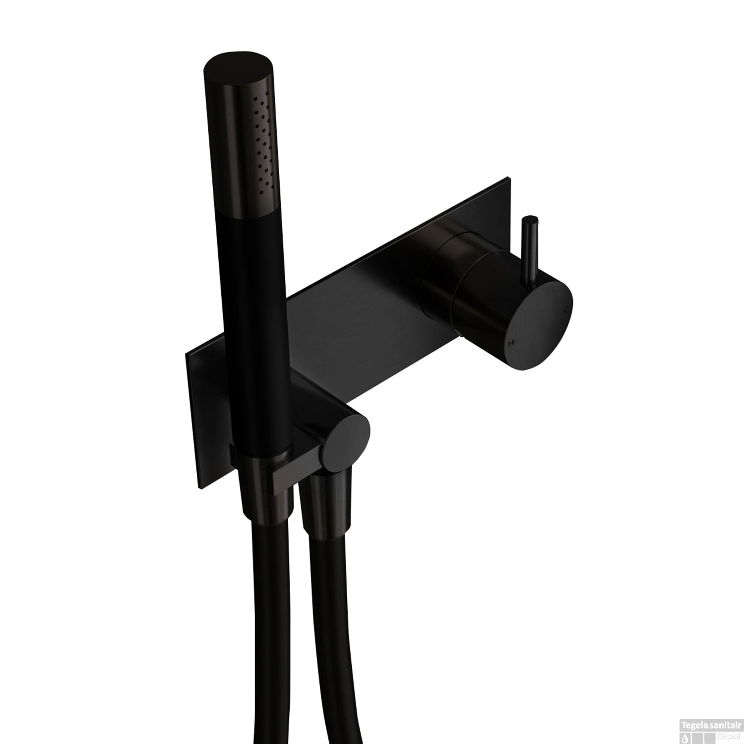 Inbouw Douchemengkraan Hotbath Cobber Incl. Doucheslang En Handdouche Mat Zwart