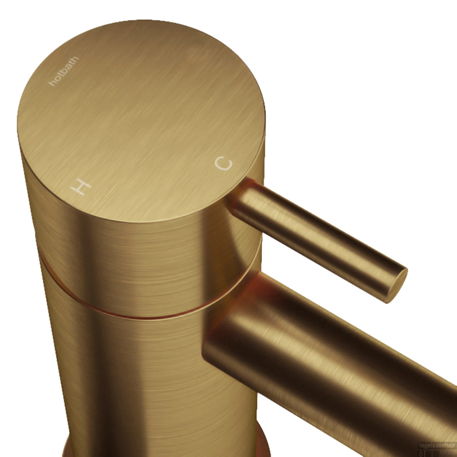 Handdoekhouder Hotbath Cobber 34 Cm Geborsteld Messing 4 Handdoekhouder Hotbath Cobber 34 Cm Geborsteld Messing - Afbeelding 2