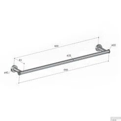 Handdoekhouder Hotbath Cobber 64 Cm Geborsteld Nikkel 7 Handdoekhouder Hotbath Cobber 64 Cm Geborsteld Nikkel -Grohe Verkoopwinkel cba07gn handdoekhouder hotbath cobber 64 cm geborsteld nikkel tech 1