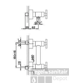 Cisal Barcelona Quad Douchemengkraan Chroom BQ00044121