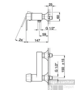 Voorkant -Grohe Verkoopwinkel cisal cherie douchemengkraan ce00044121 chroom 1