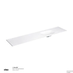 Clou Hammock Wastafelblad Enkele Waskom Rechts 220cm Compositie 45 Aluite Mat Wit
