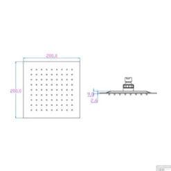 Douchekop Schutte Strasbourg Vierkant 20cm RVS Chroom -Grohe Verkoopwinkel douchekop schutte strasbourg vierkant 20cm rvs chroom tech