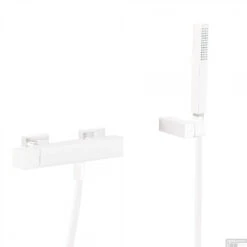 Douchemengkraan Tres Cuadro Exclusive Opbouw Vierkant Met Handdoucheset Mat Wit