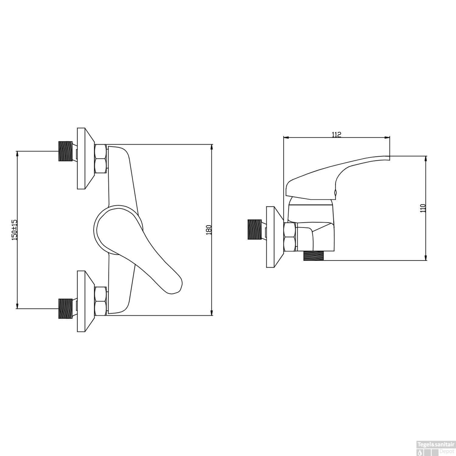 Douchemengkraan Boss & Wessing Baza Waterbesparend Chroom 4 Douchemengkraan Boss & Wessing Baza Waterbesparend Chroom - Afbeelding 2