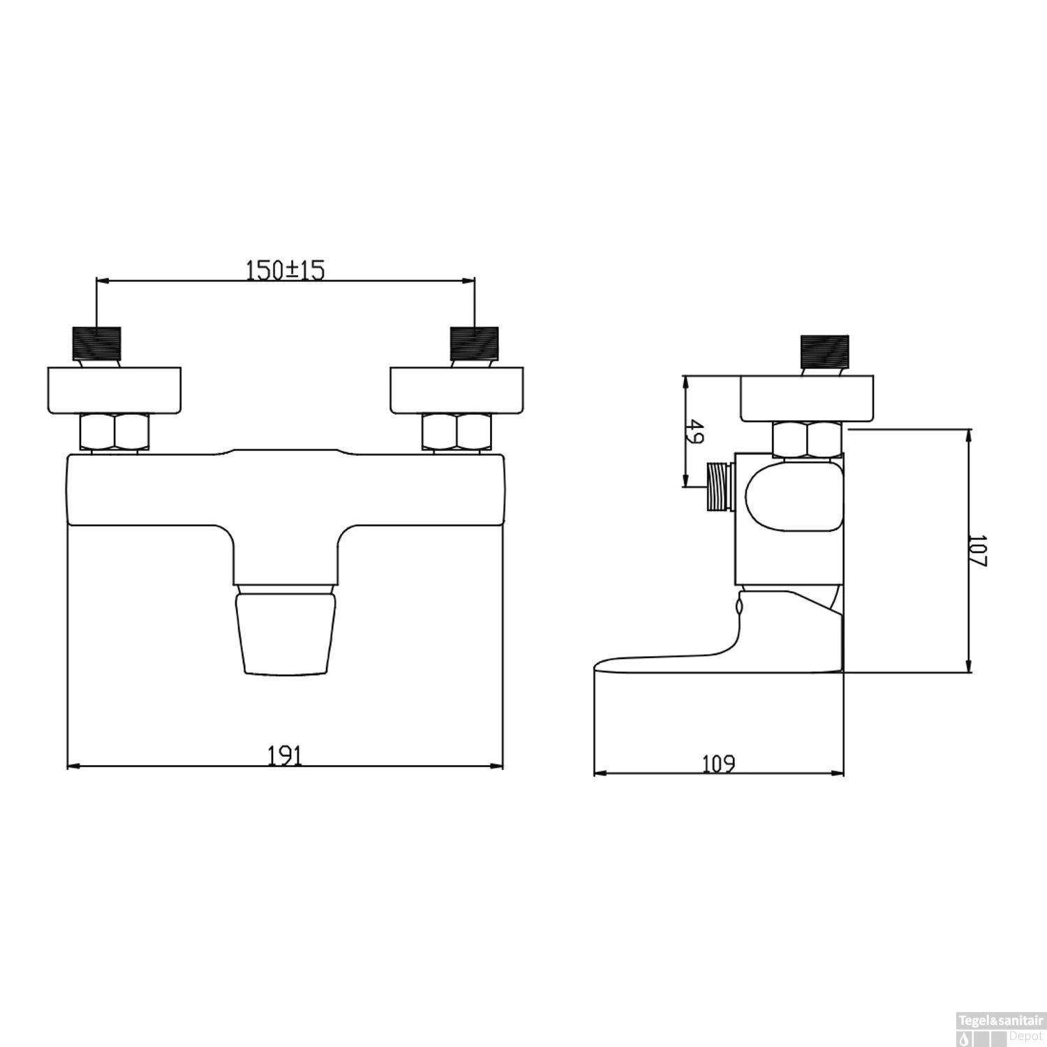 Douchemengkraan BWS Aloni Force Chroom 4 Douchemengkraan BWS Aloni Force Chroom - Afbeelding 2