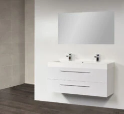 Wastafelblad Exclusive Line 120-1 Florence 'Trog' 2 Kraangaten -Grohe Verkoopwinkel dsc01188