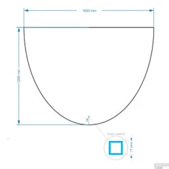 Spiegel Gliss Design Eos 160x120cm Met Ronding Naar Beneden -Grohe Verkoopwinkel eos 160x120