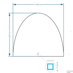 Spiegel Gliss Design Eos 140x120cm Met Ronding Naar Boven -Grohe Verkoopwinkel eosb 140x120