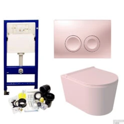 Geberit UP100 Toiletset Wandcloset Salenzi Civita Mat Roze Met Delta 21 Drukplaat 23 Geberit UP100 Toiletset Wandcloset Salenzi Civita Mat Roze Met Delta 21 Drukplaat -Grohe Verkoopwinkel geberit up100 toiletset wandcloset salenzi civita mat roze met delta 21 drukplaat shop