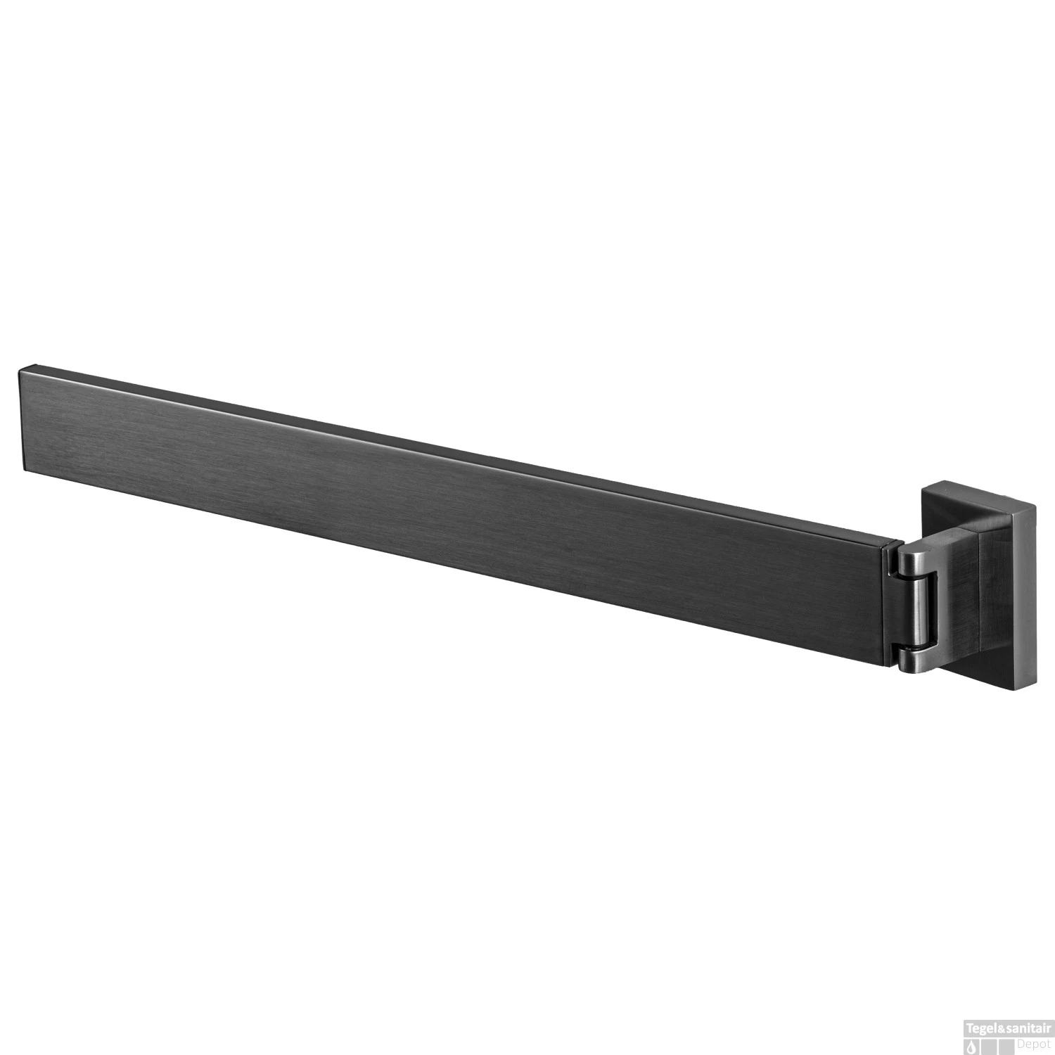 Handdoekhouder Haceka Edge Enkel Draaibaar 39 Cm Geborsteld Grafiet