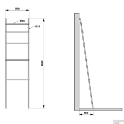 Handdoekhouder Ladder Sapho Debut 186 Cm Zwart Mat -Grohe Verkoopwinkel handdoekhouder ladder sapho debut 186 cm zwart mat tech
