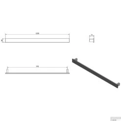 Handdoekhouder Sapho Patron 100x6 Cm Mat Zwart 9 Handdoekhouder Sapho Patron 100x6 Cm Mat Zwart -Grohe Verkoopwinkel handdoekhouder sapho patron 100x6 cm mat zwart tech