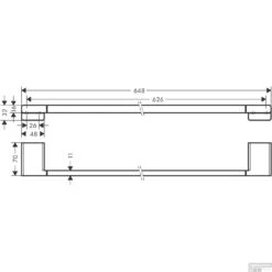 Handdoekrek AddStoris HansGrohe 64,8 Cm Mat Zwart -Grohe Verkoopwinkel handdoekrek addstoris hansgrohe 64 8 cm tech 3