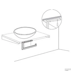 Handdoekrek Differnz 35x14 Cm Chroom -Grohe Verkoopwinkel handdoekrek differnz 35x14 cm chroom detail