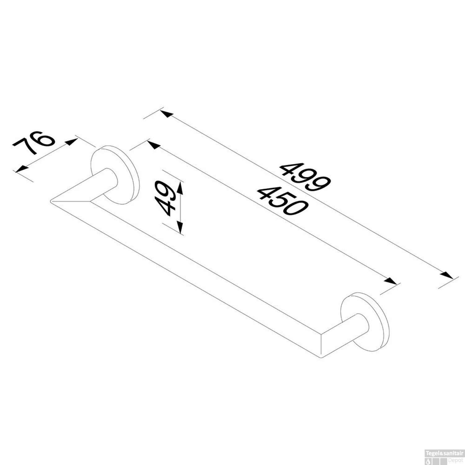 Handdoekrek Geesa Nemox 50 Cm Geborsteld Goud 7 Handdoekrek Geesa Nemox 50 Cm Geborsteld Goud - Afbeelding 5