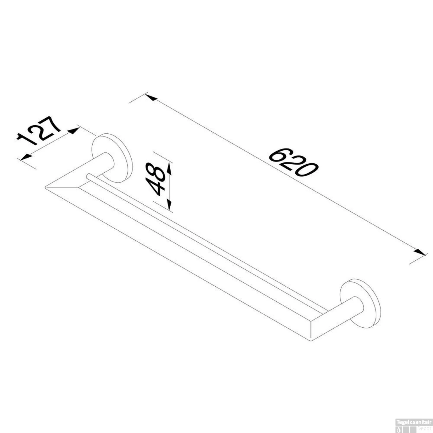 Handdoekrek Geesa Nemox Dubbel Chroom 7 Handdoekrek Geesa Nemox Dubbel Chroom - Afbeelding 5