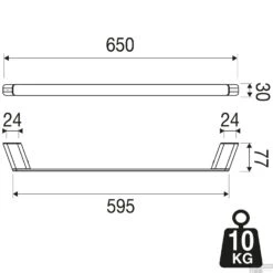 Handdoekrek Geesa Shift 65 Cm Geborsteld RVS -Grohe Verkoopwinkel handdoekrek geesa shift 65 cm geborsteld rvs tech